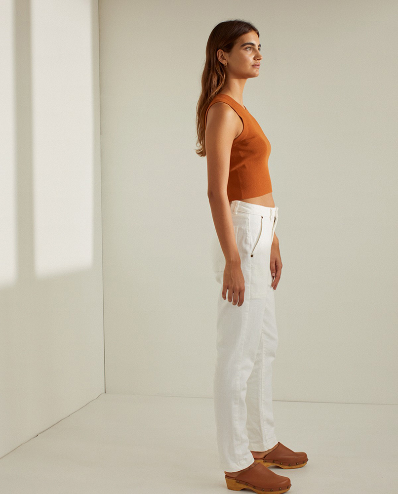 STRAIGHT DENIM TROUSERS