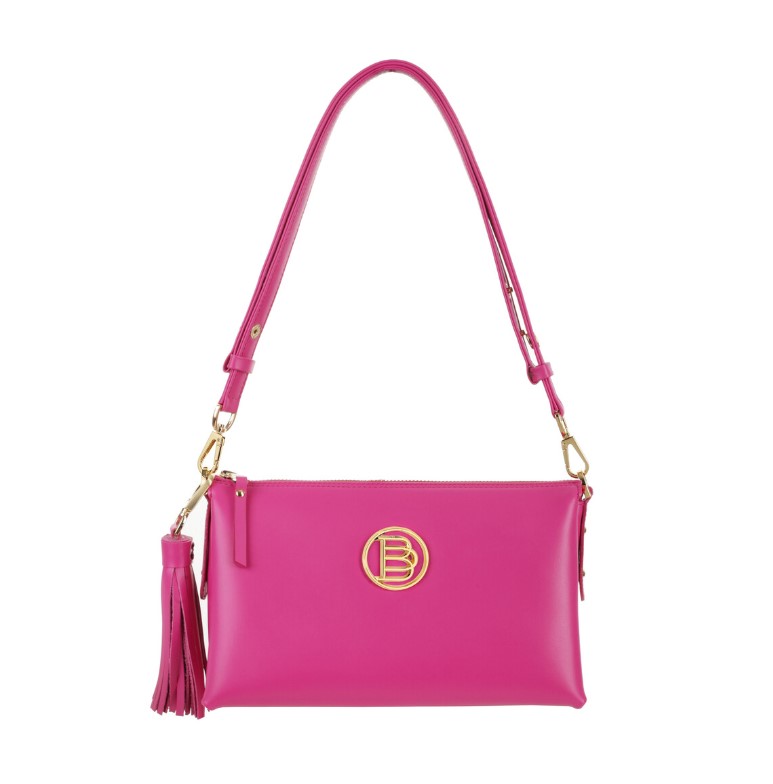 Women's leather bag ELISE NAPA FUCHSIA