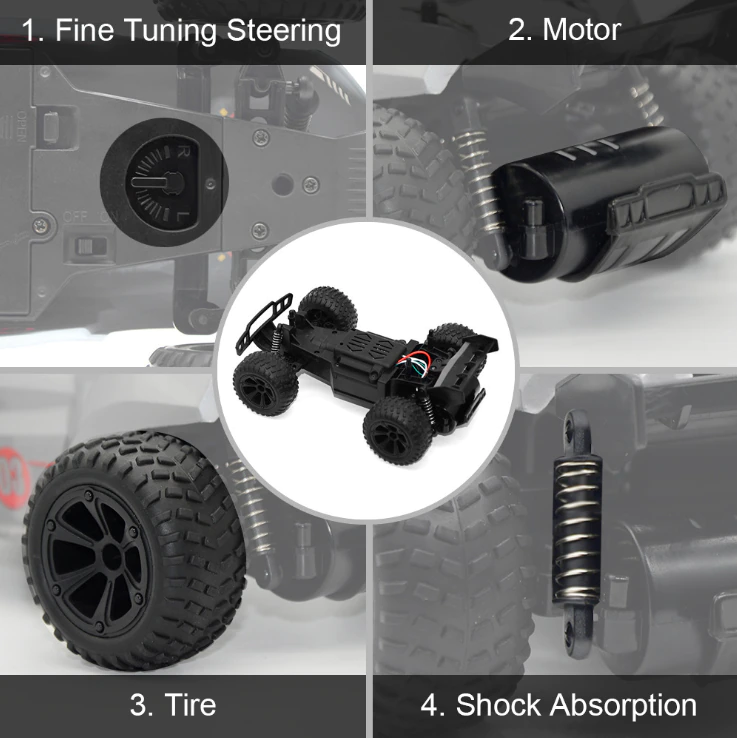 Description Picture 4 of item2WD RC Car 2.4G Radio Control Trucks Toys Climbing Monster Truck