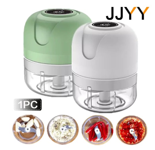 Garlic Guru: Portable Electric Garlic Masher Crusher - 100/250ml Capacity Garlic Chopper, USB Food Processor