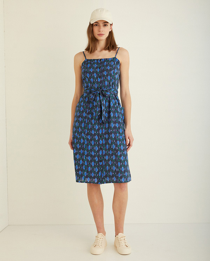 GEOMETRIC-PRINT CAMISOLE DRESS