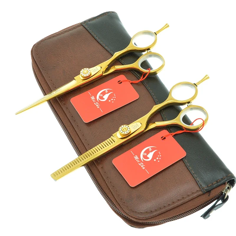 5.5/6 inch Professional Hair Scissors Cutting Shears Barber Hair Thinning Clippers Hairdressing Salon Tools Steel 440C A0068A