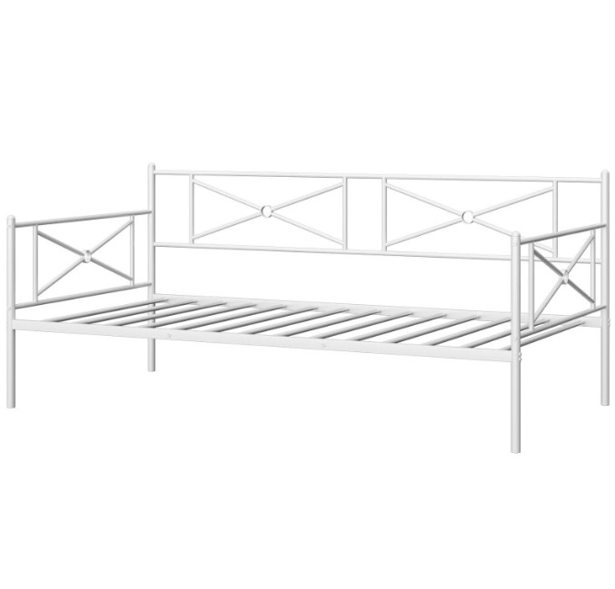 Goplus Costway Metal Daybed Frame without Mattress,White