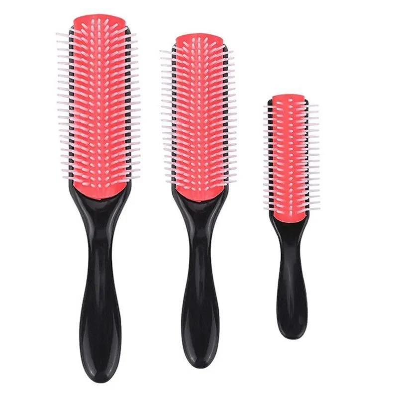 9-Rows Detangling Hair Brush Detangler Hairbrush Scalp Massager Straight Curly Wet Hair Comb Hair Styling Tools