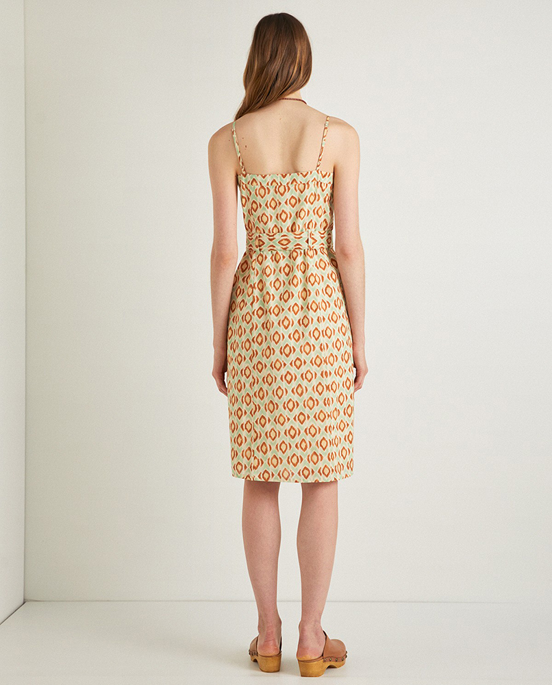 GEOMETRIC-PRINT CAMISOLE DRESS