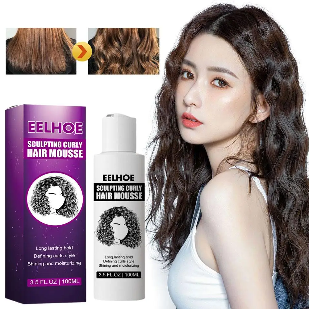 Eelhoe Curl Enhancers Styling Elastin Anti-frizz Curly Care Agent Repair 100ml Beauty Styling Curling Hair Moisturizing Hai H5a2