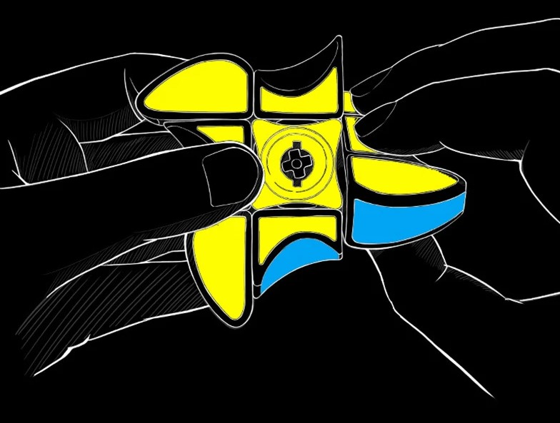 Description Picture 5 of item1x3x3 Fingertip Gyro Fidget Hand Spinner: Upgrade Stress-Relief Toy Puzzle Magic Cube 1x3x3 Fingers Speed Twist Anti-Stress Cube