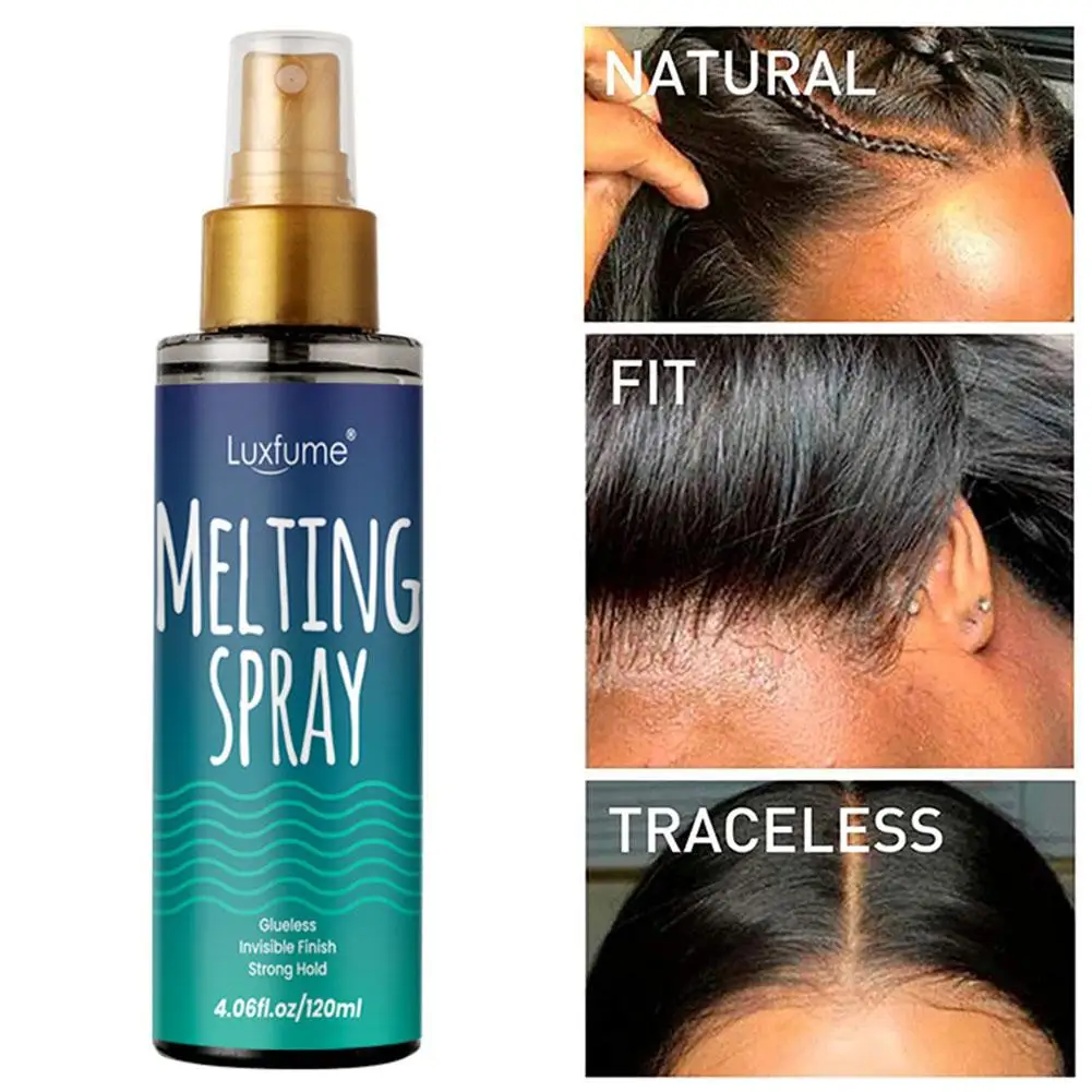 120ML Melting Spray For Lace Wigs Lace Melting And Holding Mousse Finishing Lace Hold With Tint Spray For Lace Wigs Z9L1