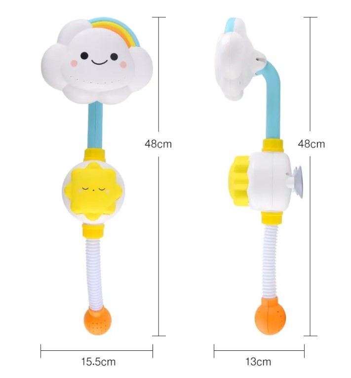 Description Picture 3 of itemCloud Rainbow Shower Baby Bath Toy - Adorable Clouds Model with Sprinkler Feature for Fun and Cute Spray Shower