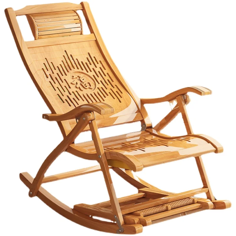 Recliner lunch break folding balcony home leisure lazy rocking chair summer nap chair