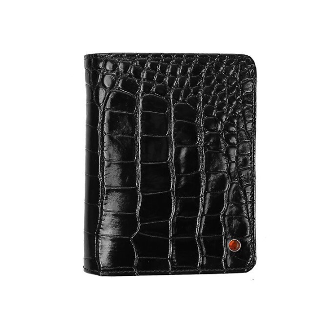 Croco black men's leather wallet