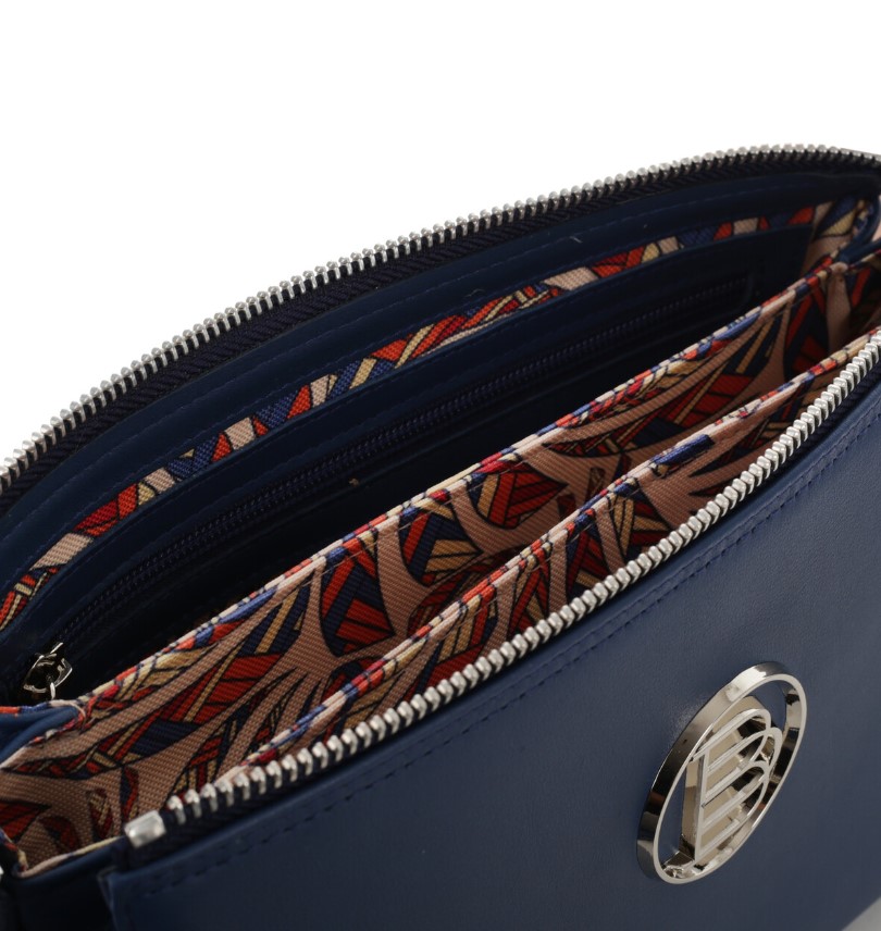 Women's leather bag ELISE NAPA NAVY