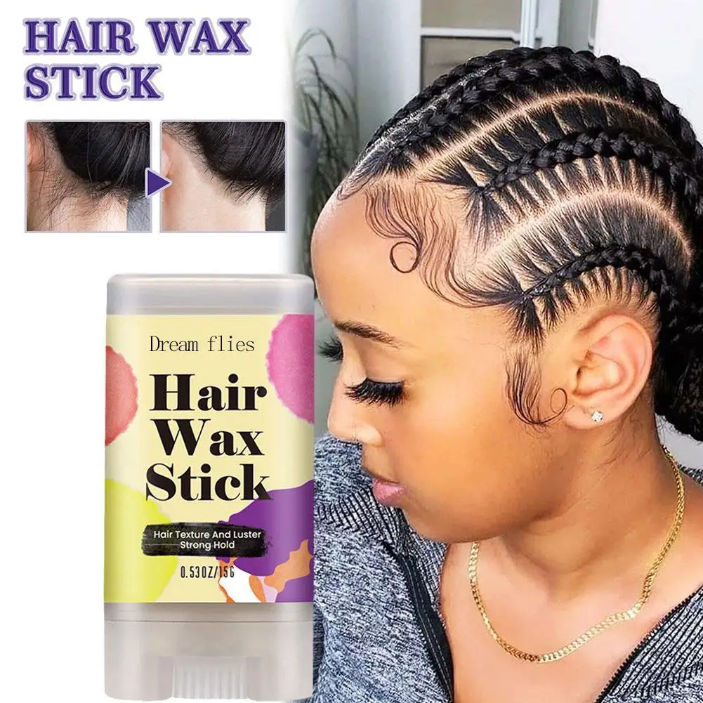 Solid Styling Hair Wax Stick Crushed Hair Finishing Balm For Long-Lasting Hair Styling Hair Wax Stick Gel Cream 1pc