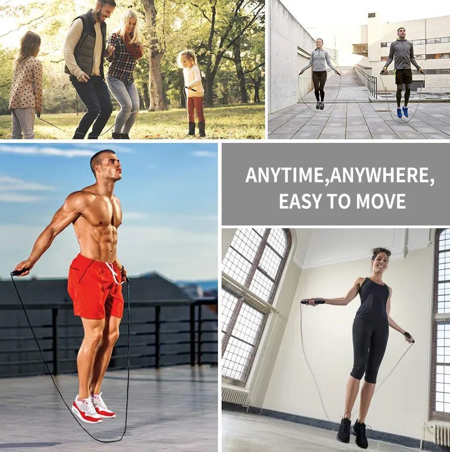 Description Picture 4 of itemRapid Speed Steel Wire Jump Rope, Adjustable Skipping Rope for High-Intensity Fitness Workouts, Training, and Home Sports Equipment