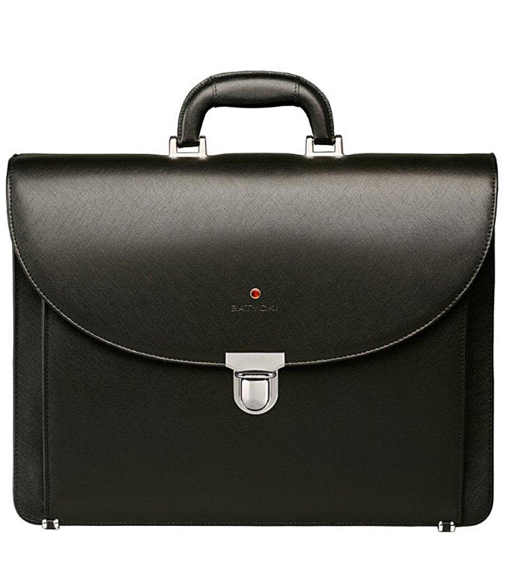 M artico black leather business briefcase