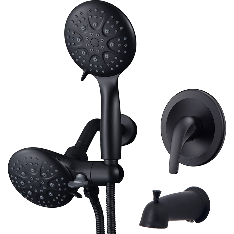 SR SUN RISE 3-in-1 Shower Faucet Set Dual Shower Head and Handheld Combo