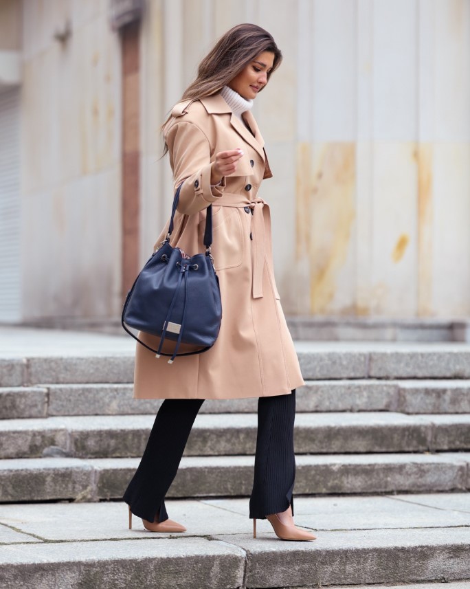 Women's handbag BE RELAXED FLOTER NAVY leather bag