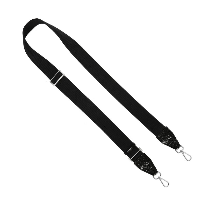 Webbing strap adjustable to the bag