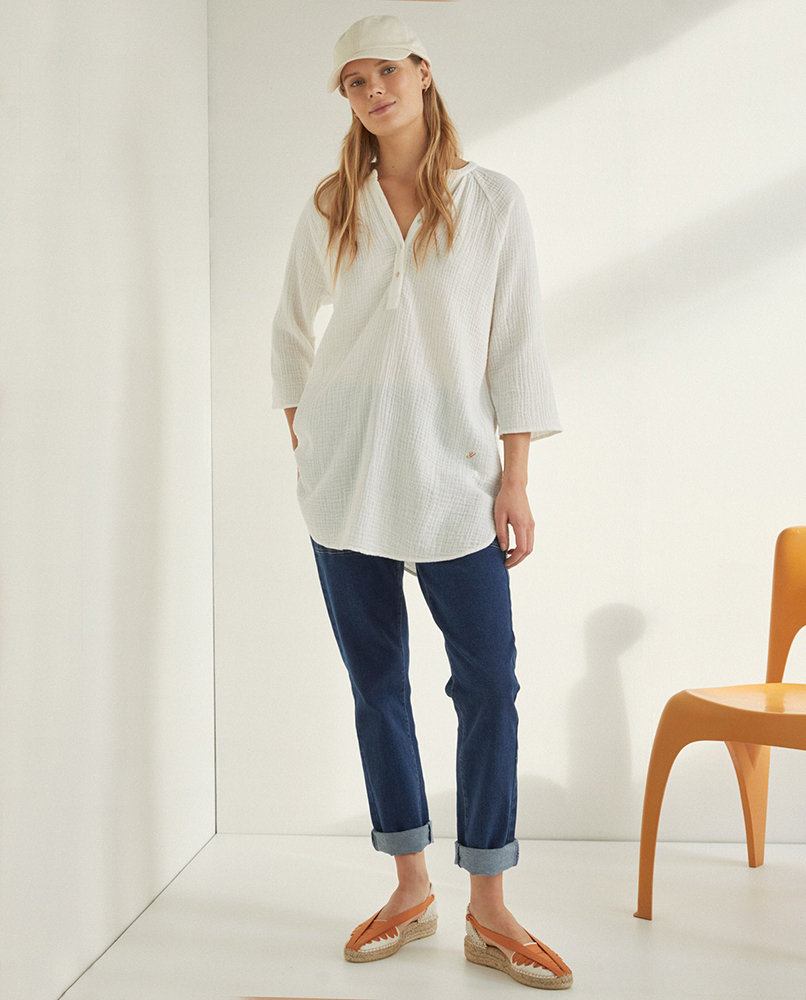 100% COTTON SHIRT WITH BUTTONS