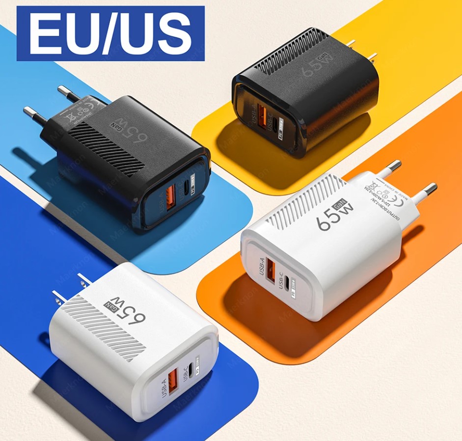 USB Charger – Fast Charging QC3.0 with USB-C Cable for iPhone, Huawei, Samsung, Iconic Brand, and More