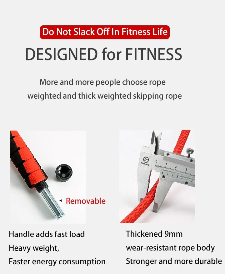Description Picture 6 of itemFoam Grip Heavy Jump Rope for Crossfit, Boxing, and Fitness Workouts