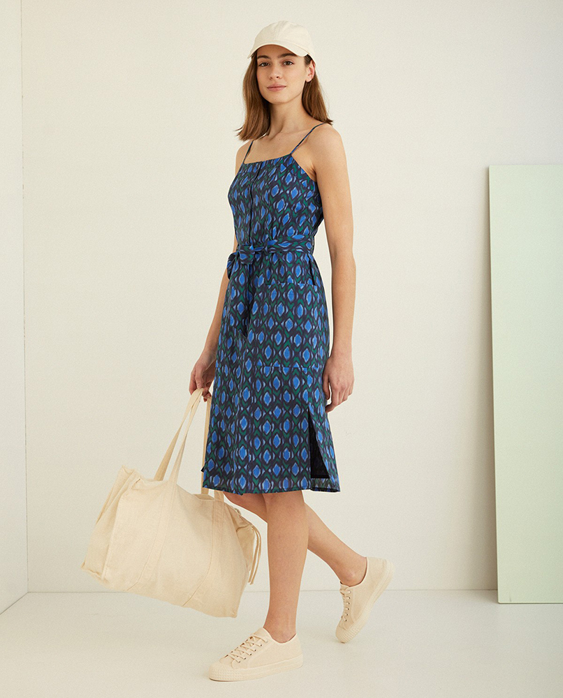 GEOMETRIC-PRINT CAMISOLE DRESS