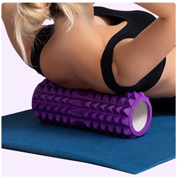 26cm Yoga Column - Gym Fitness Pilates Foam Roller for Exercise and Back Massage - Essential Home Fitness Equipment