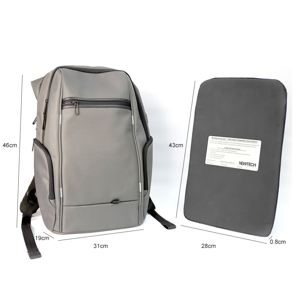 New US NIJ IIIA 3A Ballistic Bulletproof Backpack for Adult Student .44 Mag 9mm Anti-Bullet Safety Body Protection School Bags