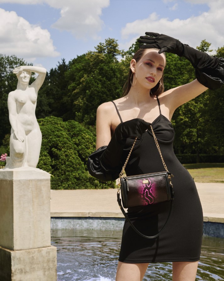 Women's leather bag FLAMMY CASPER BLACK