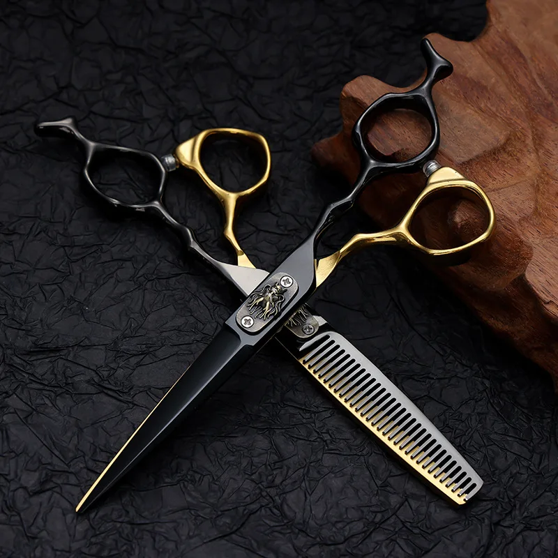 Barber Scissors Hair Scissors Professional Salon 6.0 Hairdressing CuttingThinning Shears Set