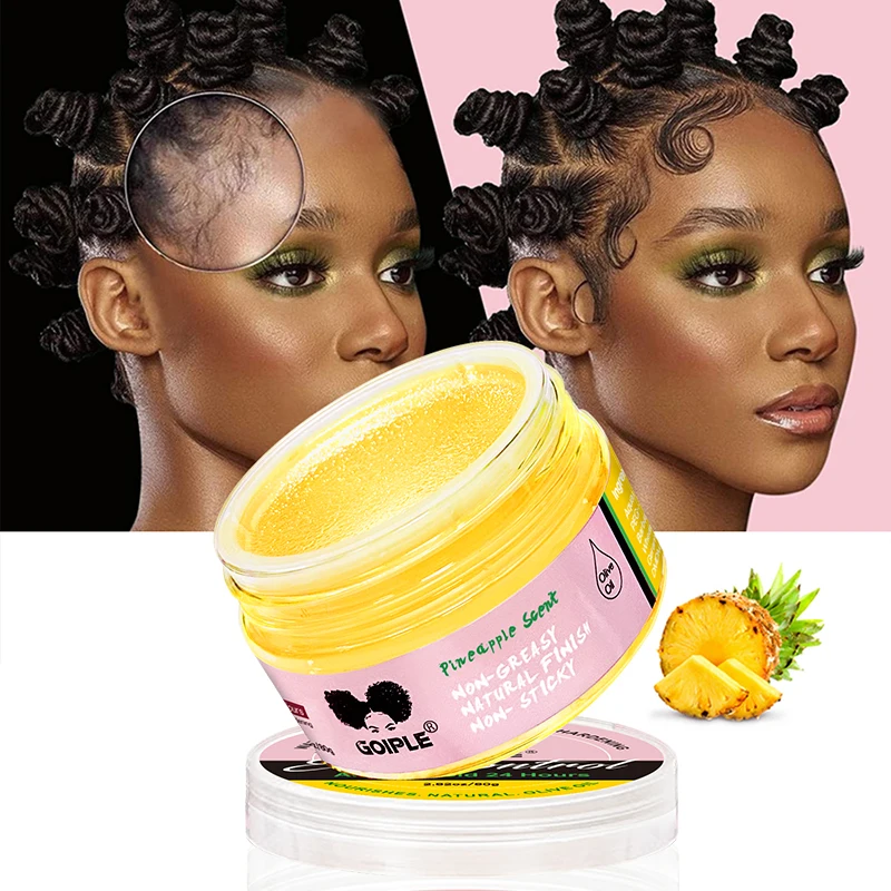 GOIPLE Edges Styling Gel 80g Edges Control Hair Shaping Cream for 4c Hair Long Lasting Hold Anti Frizz Hair Wax Products
