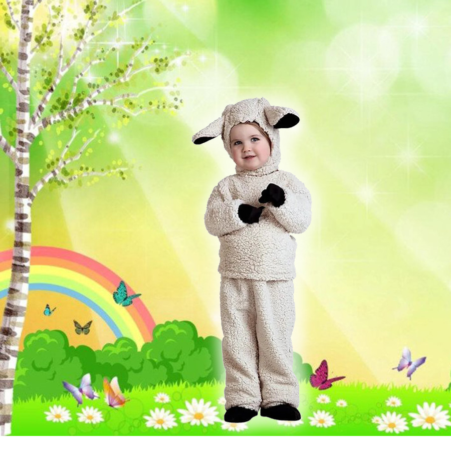 Toddler Kids Halloween Animal Costume Cute Little Sheep Beast Tiger Fancy Cosplay Outfit