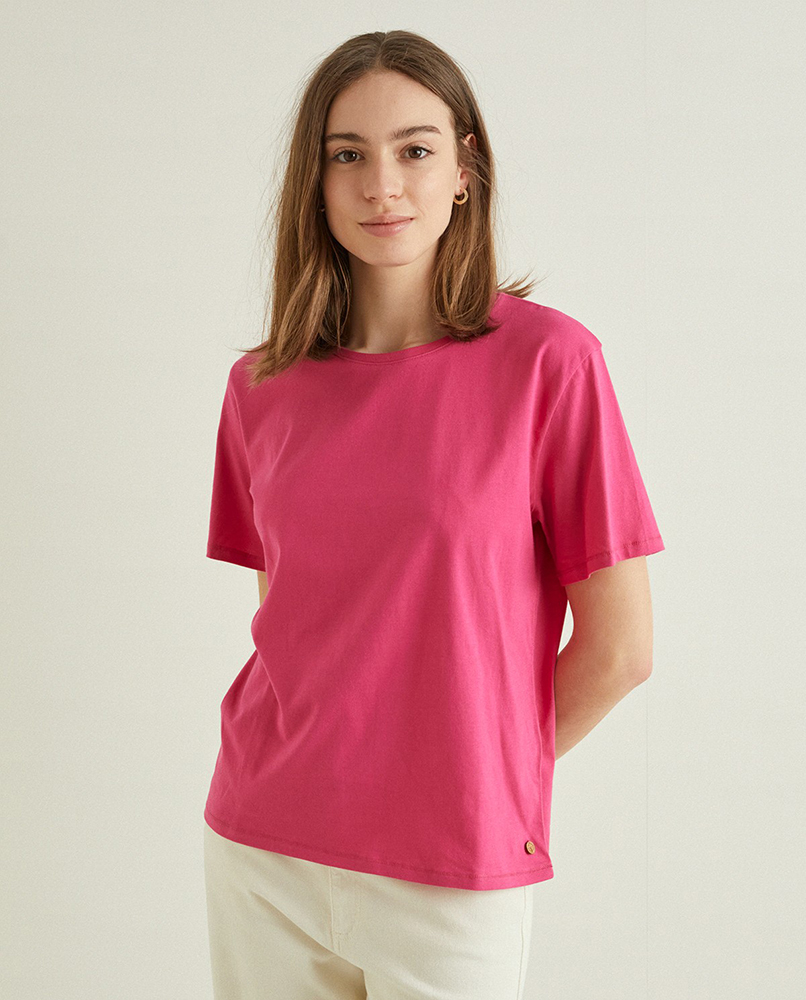 ORGANIC-COTTON T-SHIRT WITH ROUND-NECK