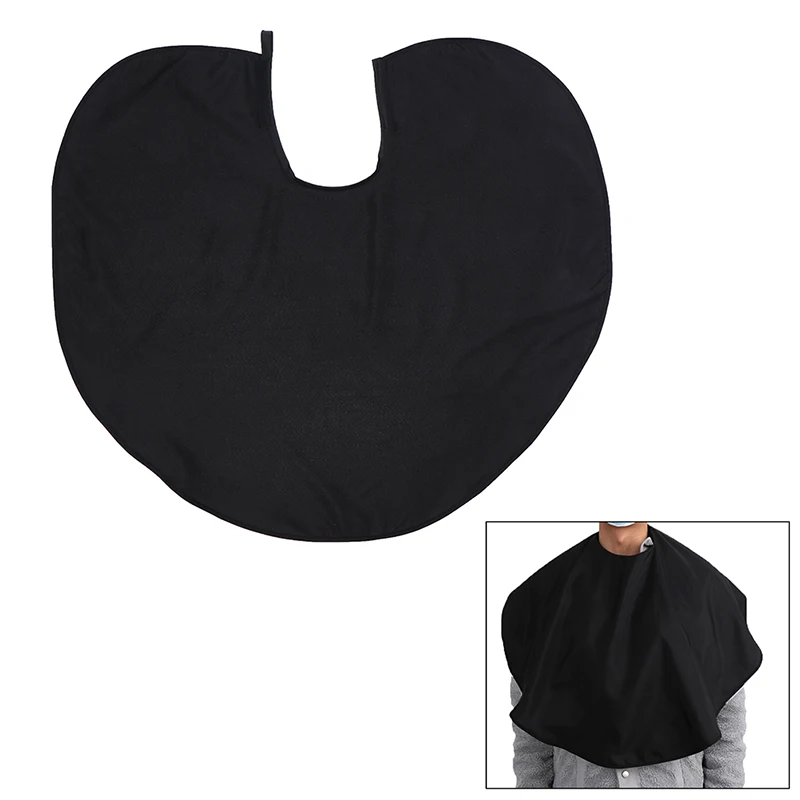 1PC Black Composite Fabric Hairdressing Cape Hair Coloring Wraps Barber Shoulder Pads Dyeing Haircut Apron