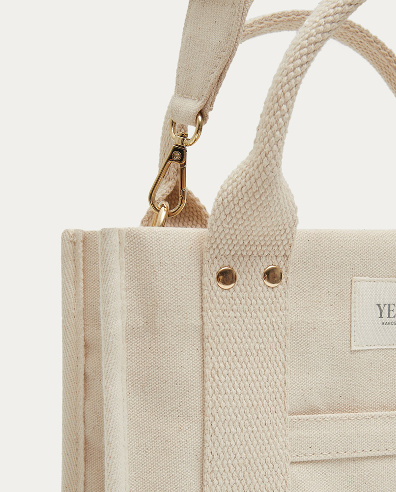 MINI CANVAS TOTE ECRU