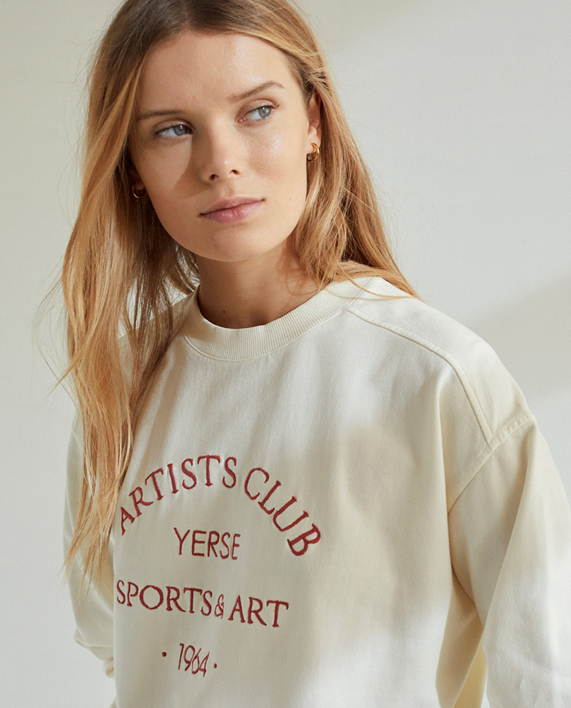 100% COTTON SWEATSHIRT WITH TEXT