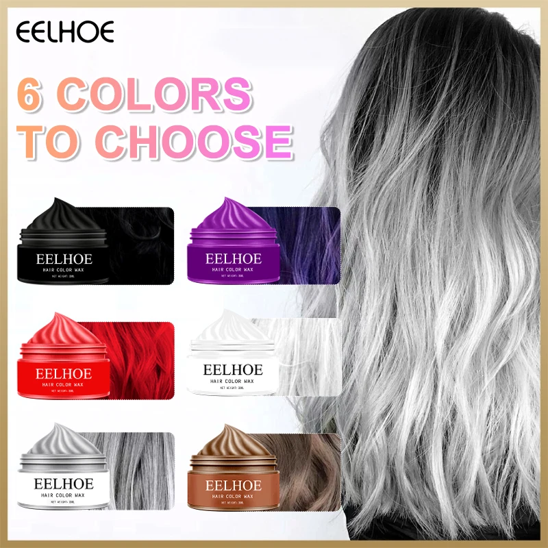 Instant Hair Coloring Temporary Hair Coloring Shampoo Natural Matte Modeling Hair Wax Disposable Hair Styling for Cosplay Party