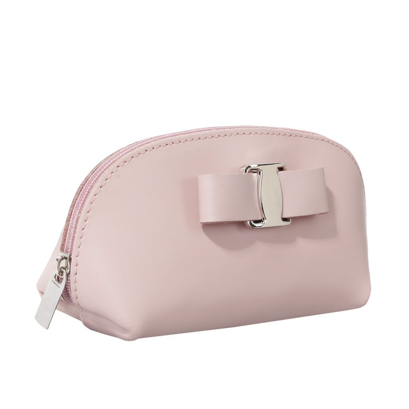 Leather toiletry bag CLASSIC royal powder pink