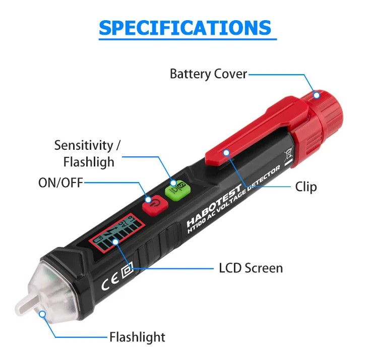 Description Picture 3 of itemSmart DMM Non-Contact Voltage Detector Tester Pen: Electrician's Essential for Safe Circuit Detection