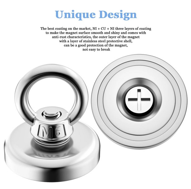 Super Magnet - Strong, Powerful Neodymium Magnets N52 for Magnetic Fishing, Search Hooking, and More