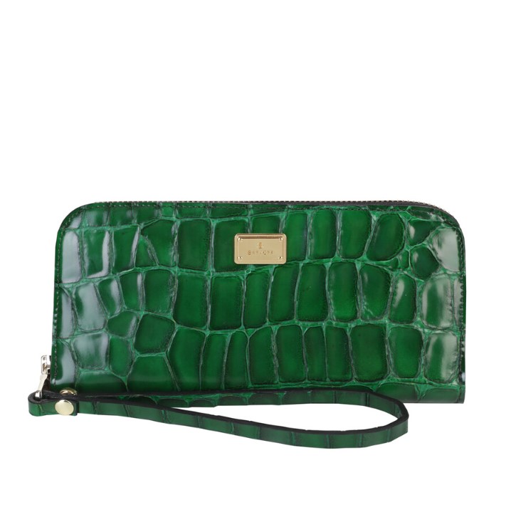 Women's leather wallet CUCA MATE green