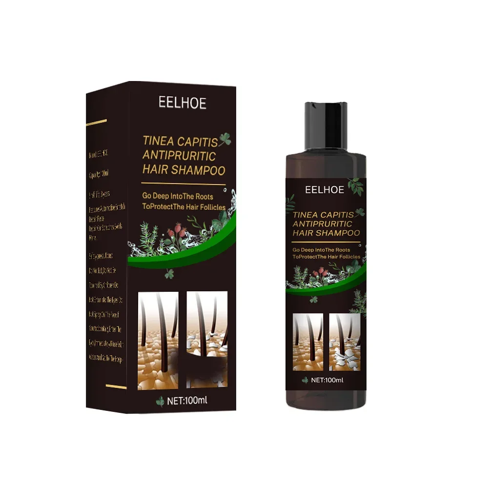 Sdotter EELHOE 100ml Therapeutic Shampoo Control Oil Refreshing Clean Flaking Scalp Hair Care Anti-Dandruff Treatment Itching Sh