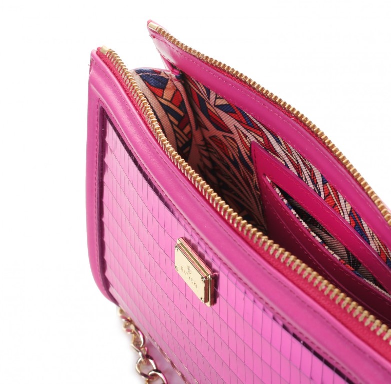 Women's leather bag FLAMMY GLOSS NAPA FUCHSIA