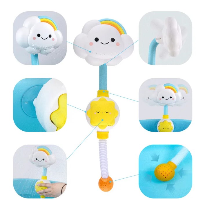 Description Picture 5 of itemCloud Rainbow Shower Baby Bath Toy - Adorable Clouds Model with Sprinkler Feature for Fun and Cute Spray Shower