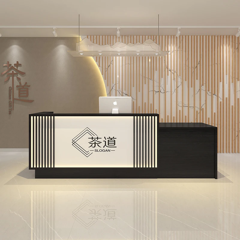 Front Modern Reception Desks Hospital Shop Church Checkout Reception Desks Cashier Escritorios De Oficina Luxury Furniture