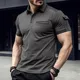 2024 Summer  Men's Casual Short-Sleeved Polo Shirt Office Fashion  Collar T-Shirt Men's Breathable Polo Shirt