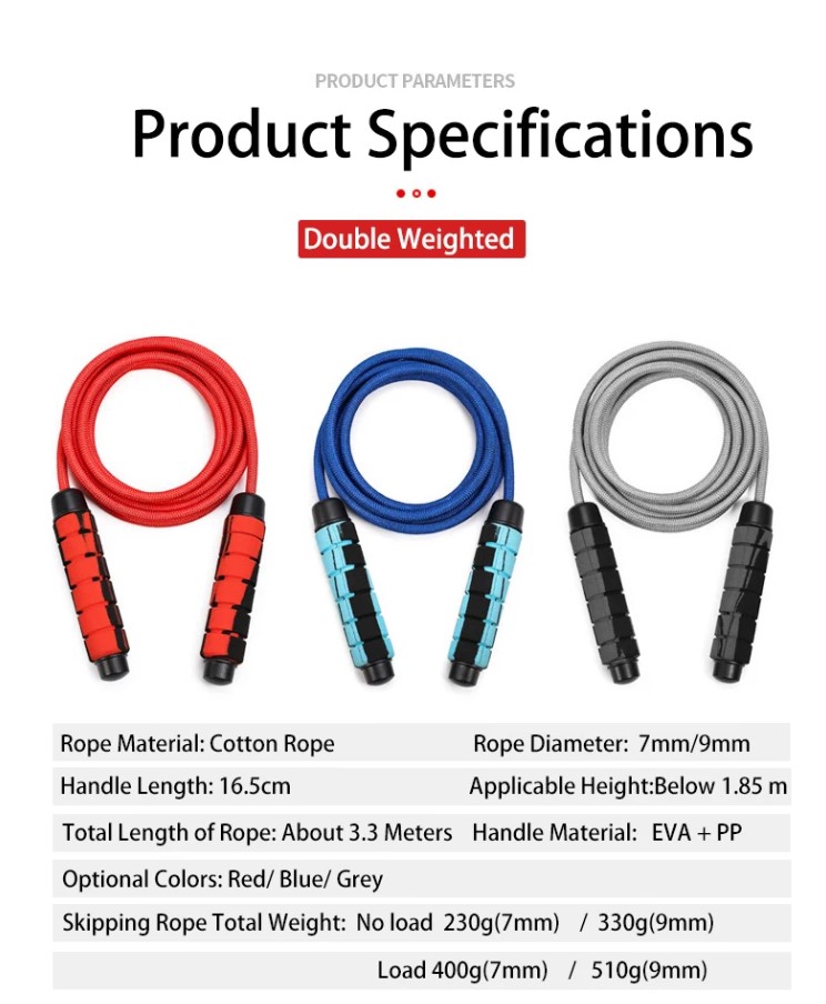 Description Picture 5 of itemFoam Grip Heavy Jump Rope for Crossfit, Boxing, and Fitness Workouts