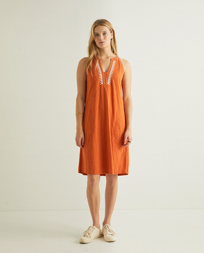 100% COTTON EMBROIDERED DRESS