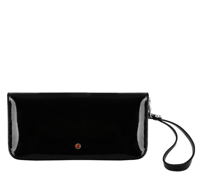 Women's leather wallet VERNICE BLACK zip fastening