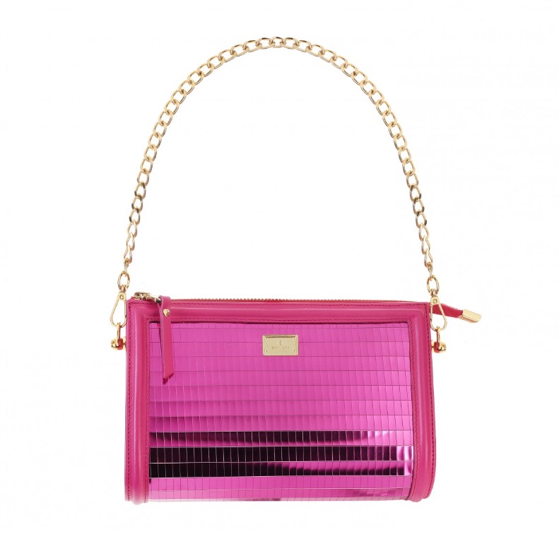 Women's leather bag FLAMMY GLOSS NAPA FUCHSIA